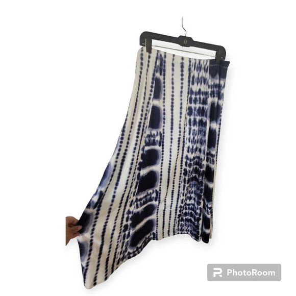 Versona Womens Blue And White Tie Dye A Line Maxi Skirt Size XL - Picture 2 of 4
